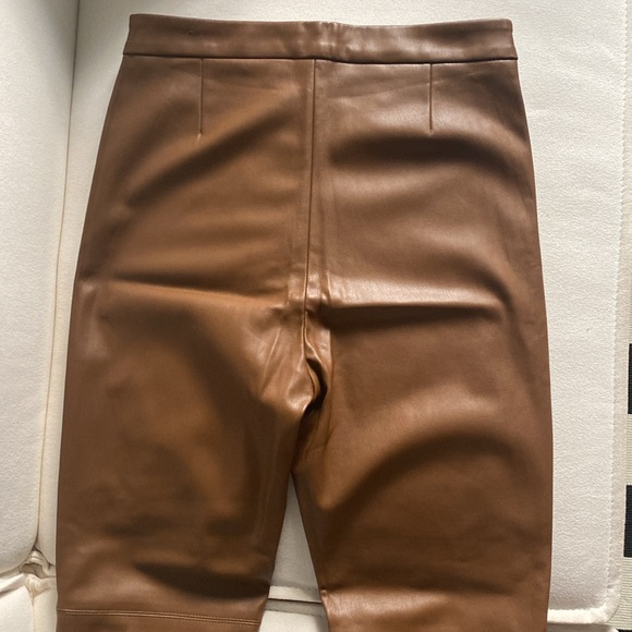 Zara faux brown leather pants - Picture 7 of 12
